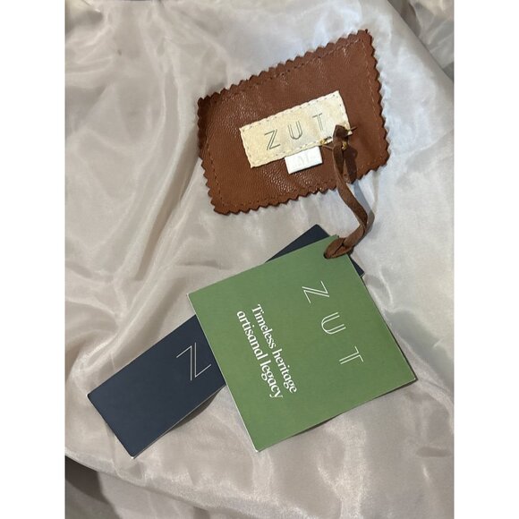 ZUT x REVOLVE Cropped Hair-on Cowhide Leather Jacket in Camel Suede Medium New - Picture 9 of 10